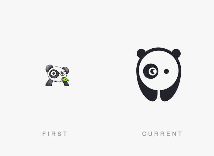 Bored Panda logo kedysi a dnes