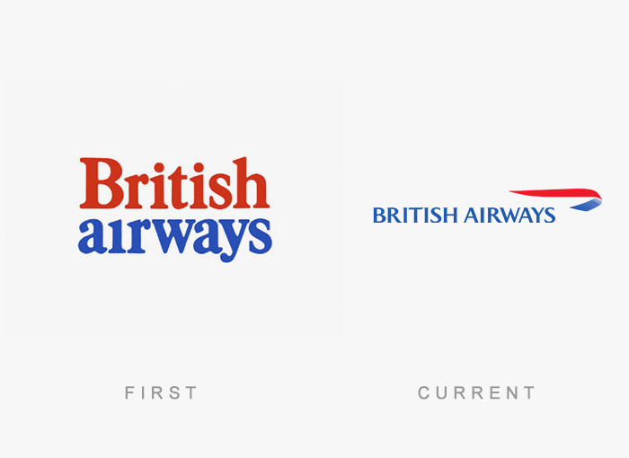 British Airways logo kedysi a dnes