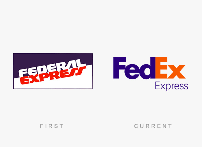 FedEx logo kedysi a dnes