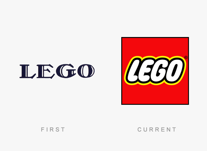 Lego logo kedysi a dnes