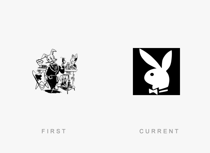 Playboy logo kedysi a dnes