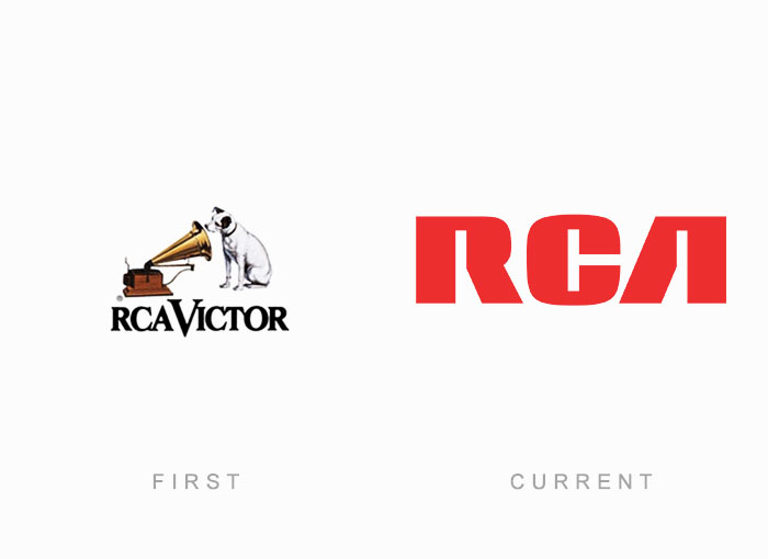 RCA logo kedysi a dnes