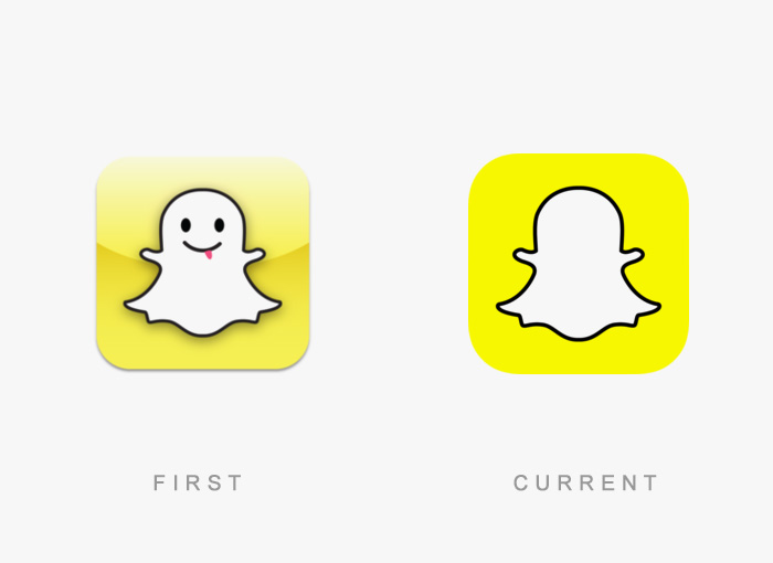 Snapchat logo kedysi a dnes