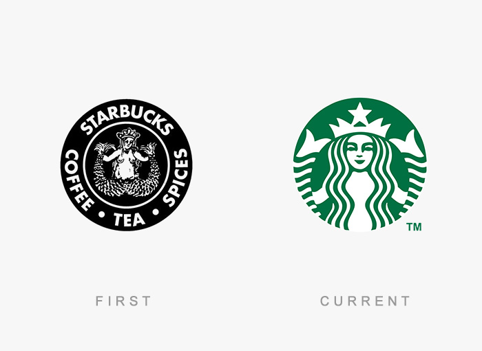 Starbucks logo kedysi a dnes